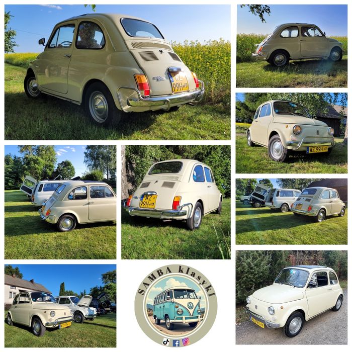 Fiat 500-Auto do ślubu, filmu, na sesje świąteczne, SAMBA klasyki