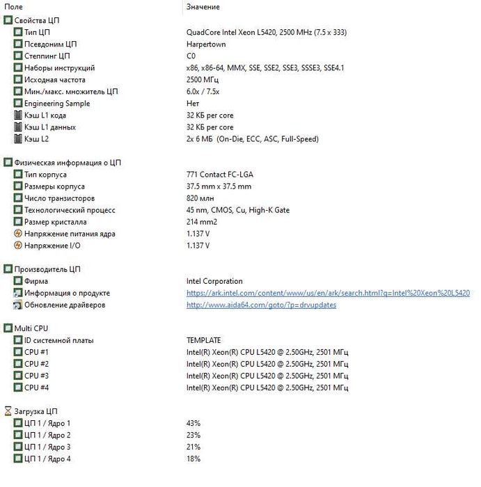 Комплект 4 ядра  Intel® Xeon® L5420 /Asus P5G41T-M LX3 (DDR3)
