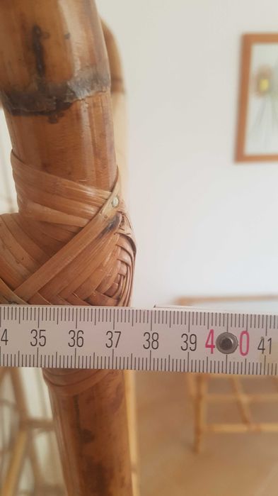 Prateleira/Estante e Mesa - de bambu/vime e vidro - de alta qualidade