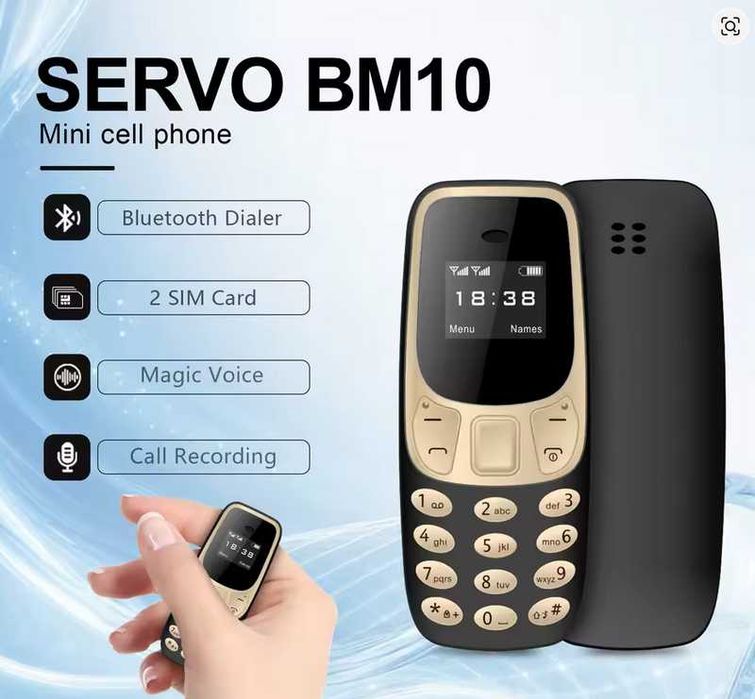 Mini telemóvel com Bluetooth
