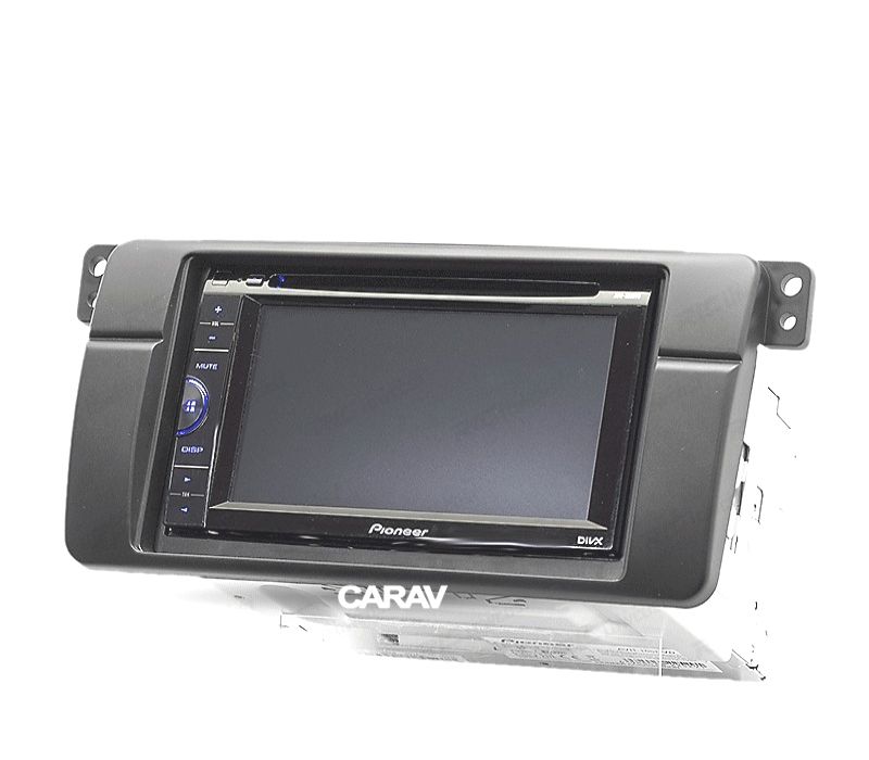 MOLDURA PRETA PARA RÁDIO 2-DIN BMW SÉRIE 3 E46