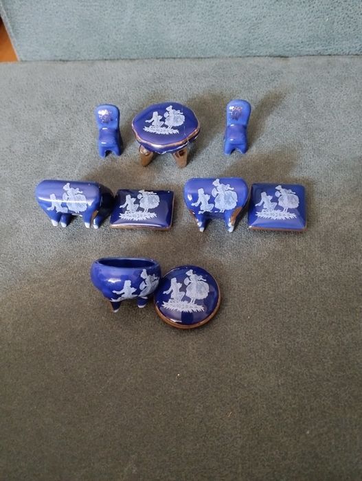 Miniaturas de Caixas Loiça Antiga Cor Cobalto