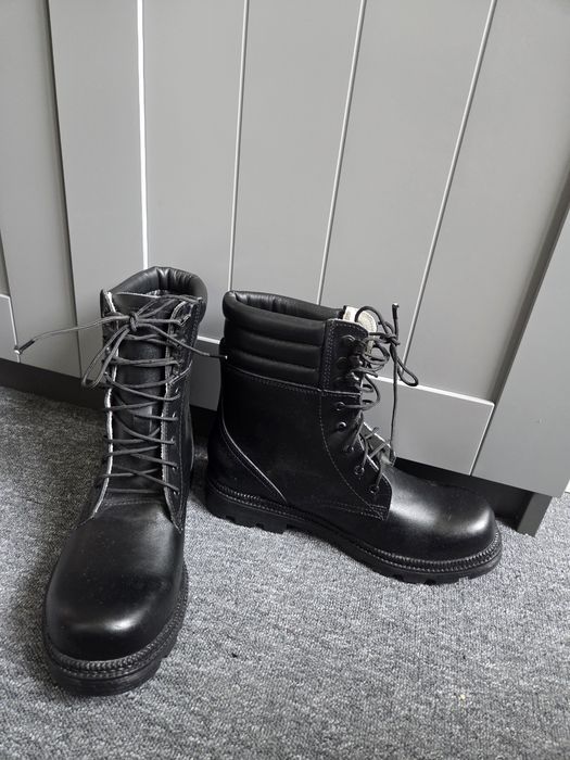 Buty skórkowe za kostkę  taktyczne czarne r. 40