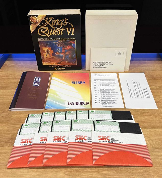 King's Quest VI 6 Rare Red BIG BOX PC MS-DOS WIN Sierra 5.25 VGA EGA 5 1/4