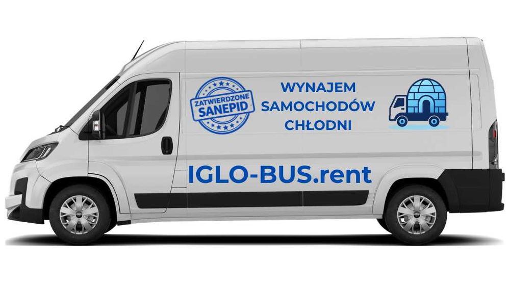 Wynajem Wypożyczalnia Mroźnia Chłodnia Izoterma bus L3H2 230V hak tachograf