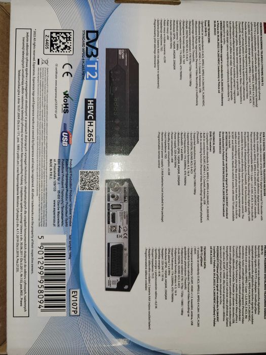NOWY Tuner TV Dekoder DVB-T2 H.265 HEVC nowy system