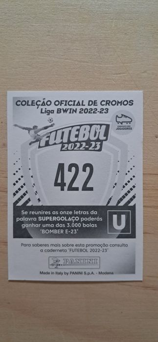 Cromo futebol de Vitinha(Liga Portuguesa)da Panini