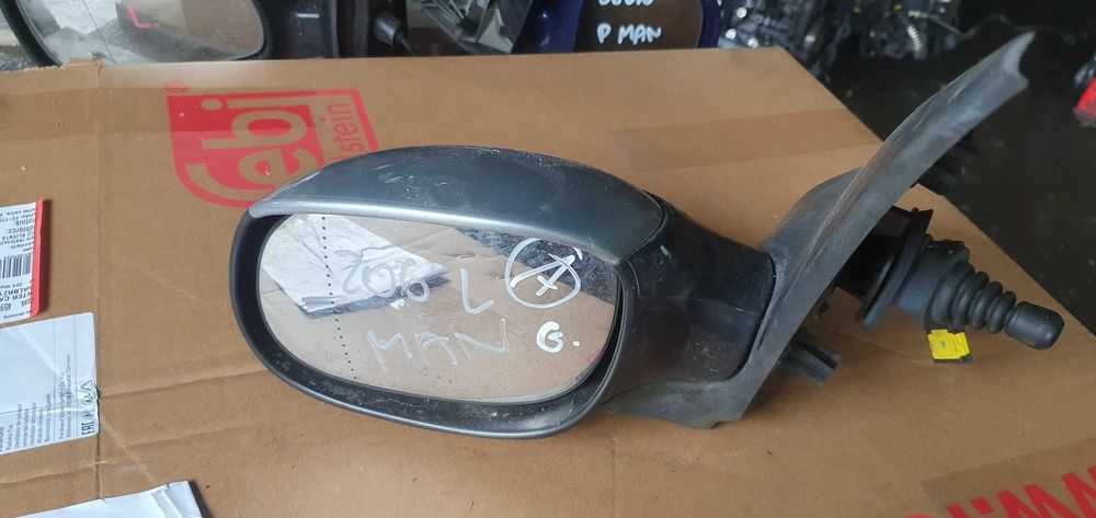 Lut6 Lusterko lewe kierowcy peugeot 206 manualne srebrne wysyłka