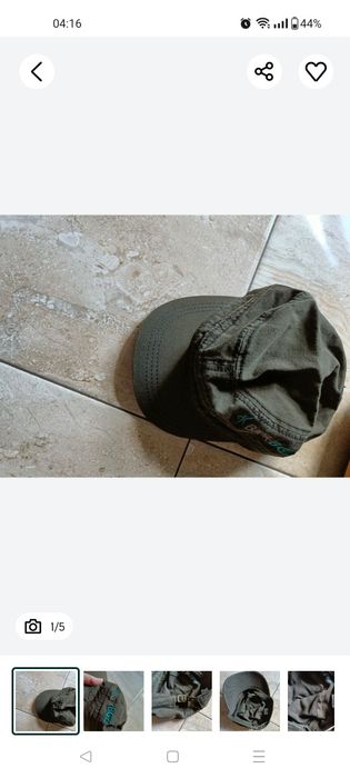 Czapka z daszkiem typu kaszkiet, kolor zielony wojskowy