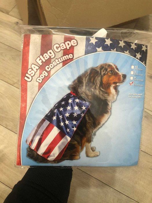 Костюм для собак талісмана прапор США розмір L