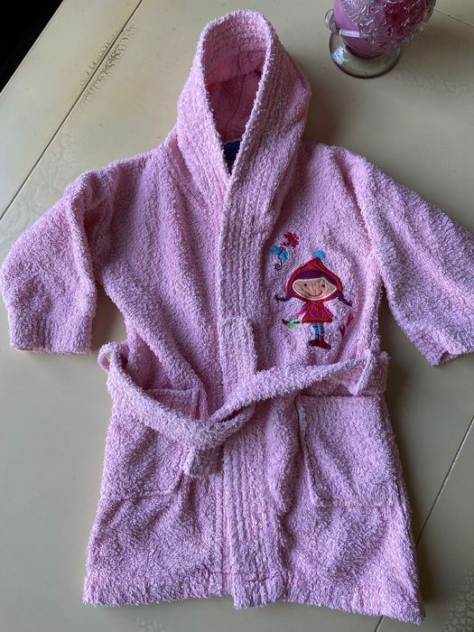 Халат бавовна від 2 до 4 років з капюшоном на поясі