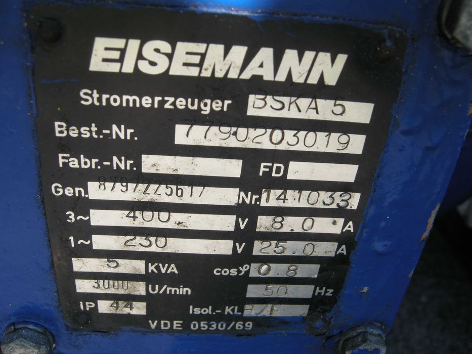 Agregat prądotwórczy 5KW z Niemiec