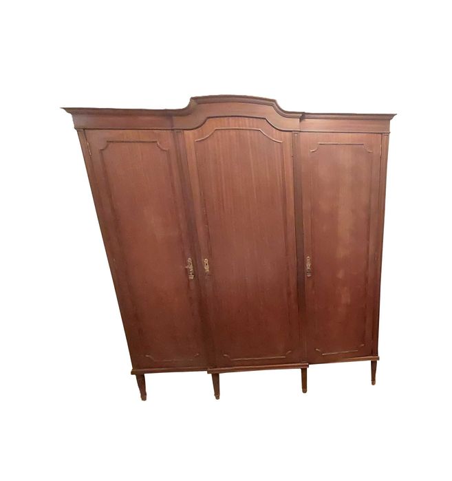 Armário Guarda-roupa de Madeira 3 Portas com Espelho Interno