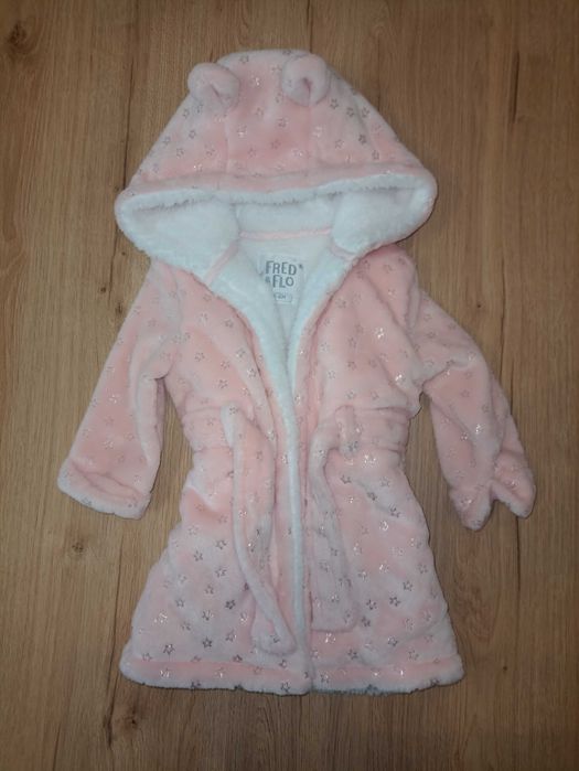 Szlafrok 3-6 mc / różowy