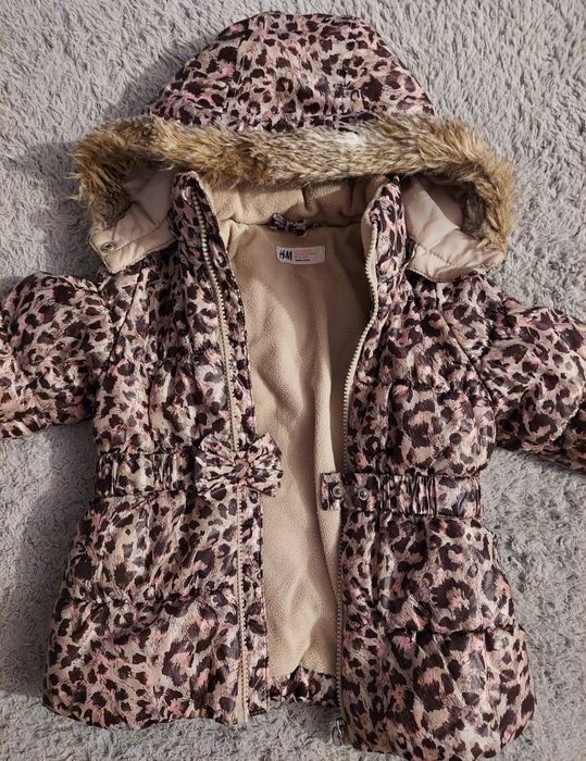 Kurtka zimowa dziewczęca h&m 92