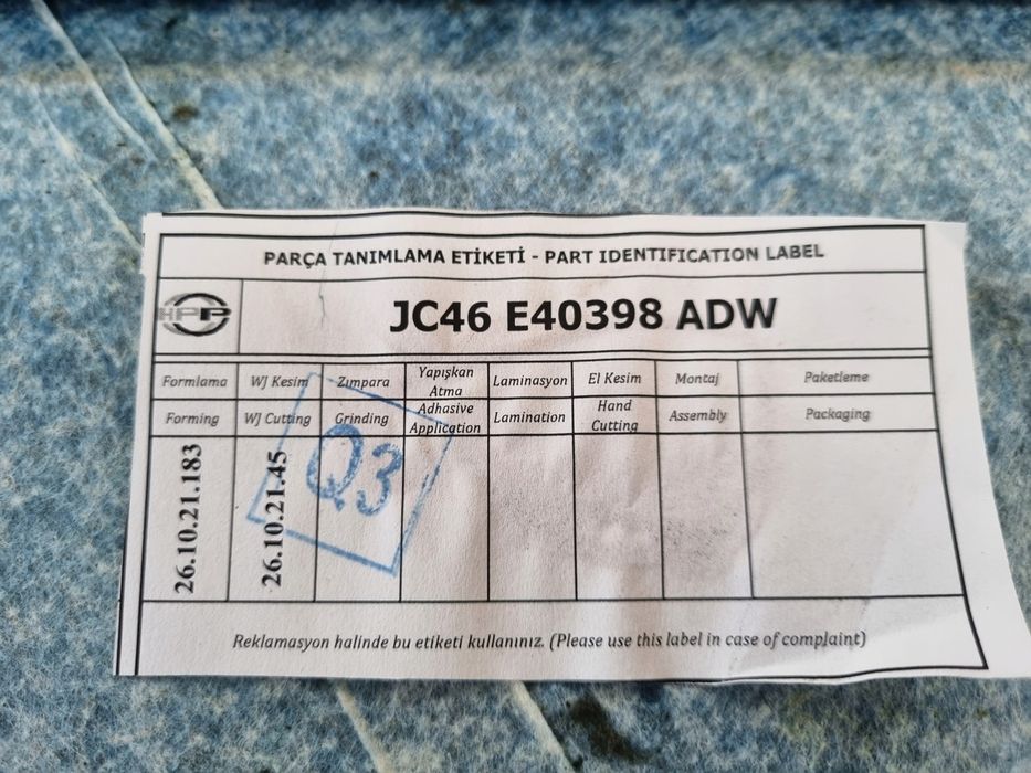 Tapicerka ściana tył Plecy Ford F Max 500
