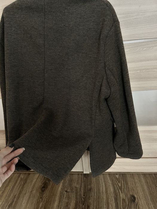 Блейзер шоколад і сірий