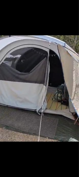 QUECHUA Tenda de Campismo Insuflável Air Seconds 5.2 Fresh & Black, 5 Pessoas, 2 Quartos