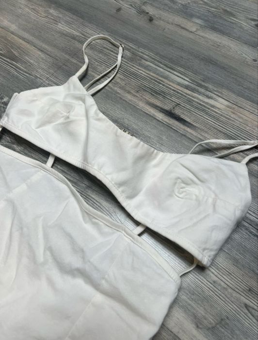 Sukienka mini biała 34 ZARA, stan bardzo dobry