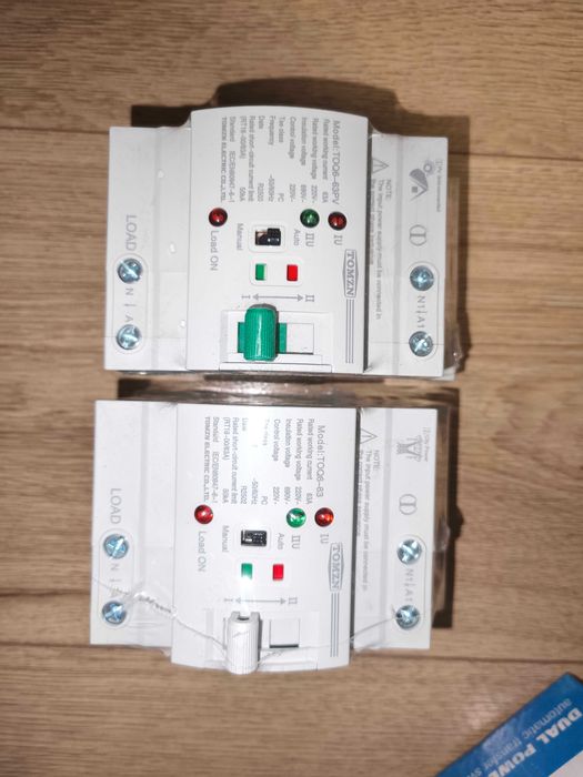 Автомат введення резерву АВР TOMZN TOQ6-63 та PV