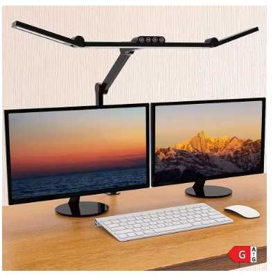 Candeeiro de Mesa LED com Braçadeira 24W Luz de Estudo Trabalho Regulável NOVO
