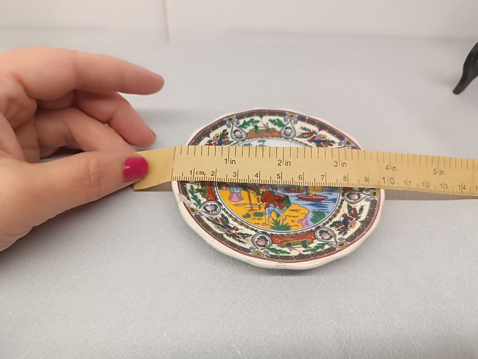 Prato Decorativo Porcelana Chinesa Antiga. Macau. 10 cm