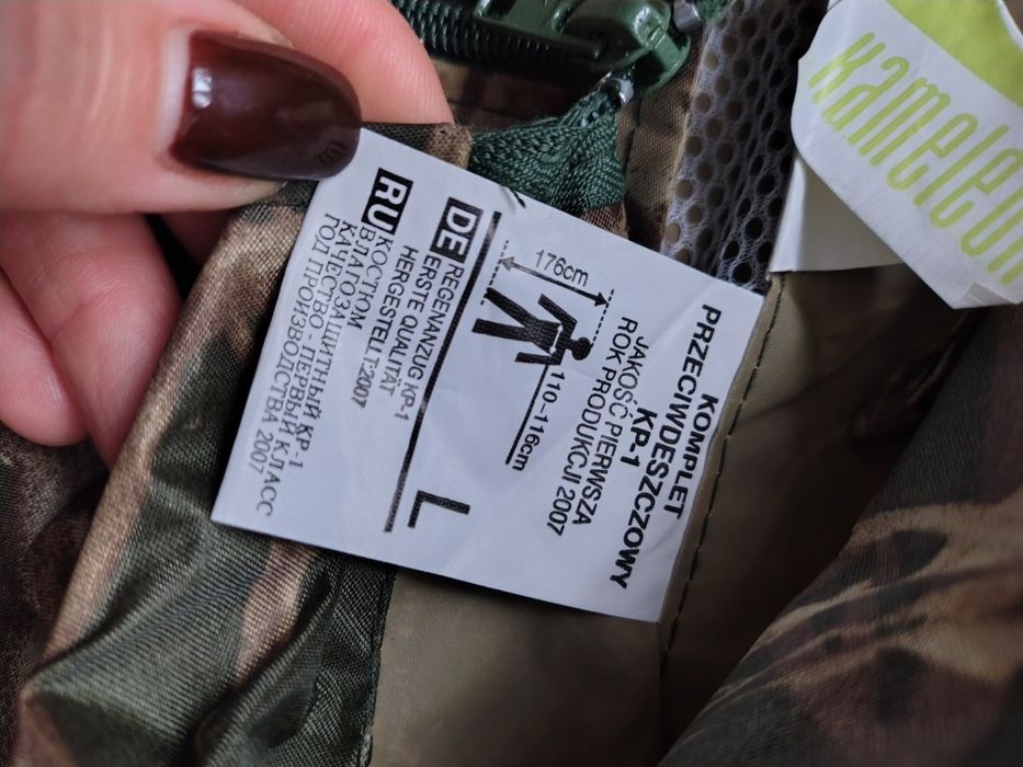 Komplet kamuflaż myśliwski wodoodporny nowy L