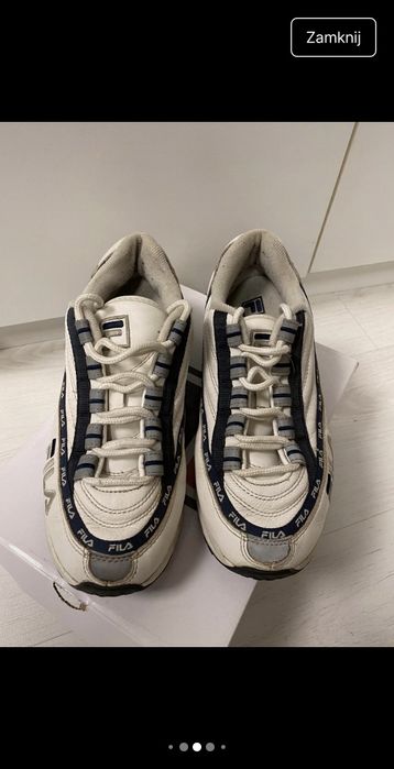 Fila buty snakersy biale odblaskowe