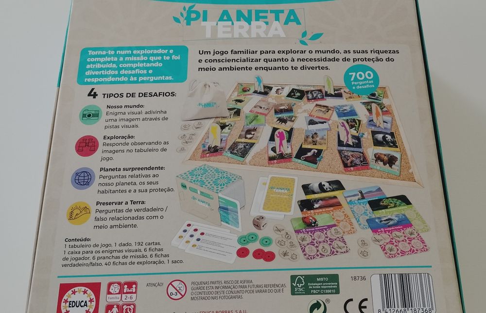 Jogo tabuleiro planeta terra