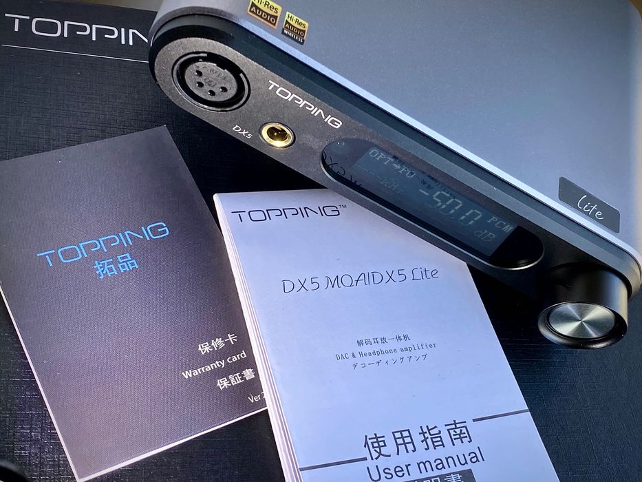 TOPPING DX5 LITE DAC/AMP + Adapter XLR- BAL 4,4 mm USB Bluetooth ESS