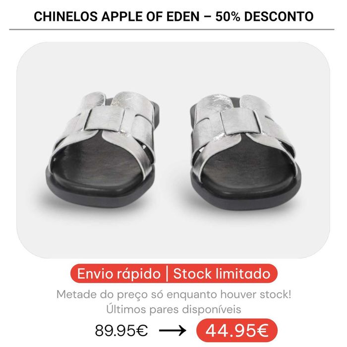 50% Desconto - Chinelos Apple of Eden Shoes