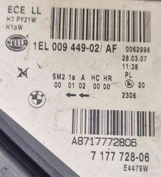 Ótica / Farol Direito 1EL00944902 - BMW 5