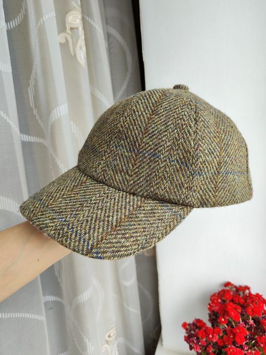 Шерстяна кепка бейсболка Harris Tweed вовняна кепка harris tweed