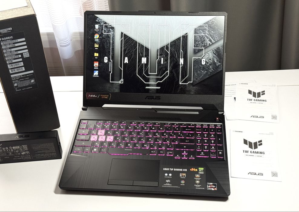 Asus Tuf A15/Ryzen 5-7535HS/Как новый!!/RTX3050/144Hz/Ноутбук.