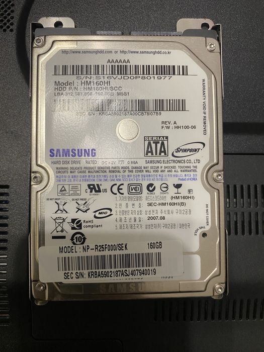 Ноутбук SAMSUNG NP-R25S. Продається на запчастини.