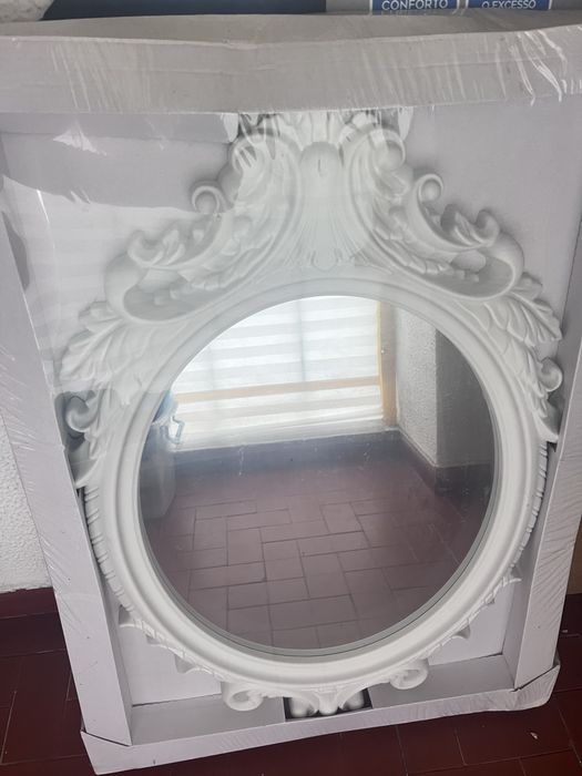 Espelho imitacao madeira