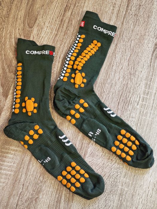Компрессионные носки Compressport TRAIL V4.0 RF GREEN/DK CHEDDAR
