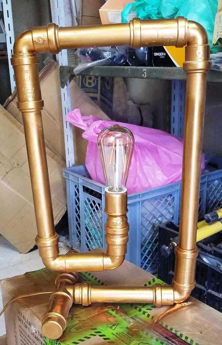 Candeeiro Rustico em tubo PVC