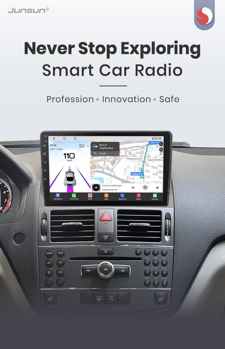 Rádio 9" android 13 Mercedes Classe 3 w204 s204 CARPLAY WIFI GPS Novo