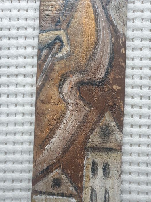 Anioł Spokoju obraz malowany ręcznie na drewnie desce rękodzieło