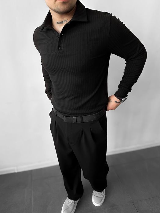 Широкі чоловічі брюки Baggy Мужские чёрные штаны Old Money