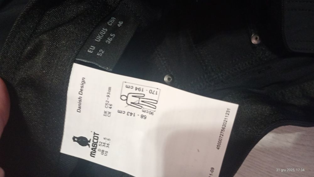 Spodnie robocze MASCOT ULTIMATE STRECH SC52  Advanced