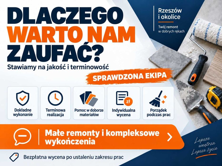 Remonty mieszkań i domów Rzeszów | Wykończenia wnętrz | Pod klucz