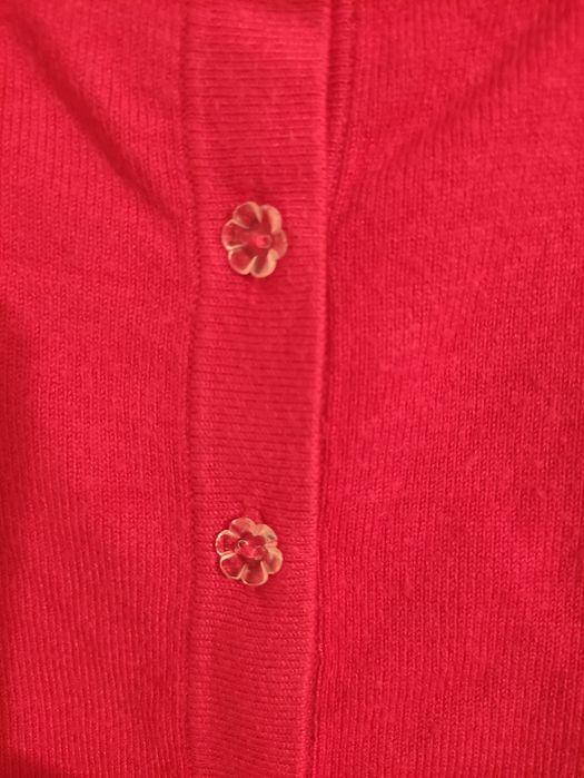 Malinowy sweterek rozpinany 46, XXL