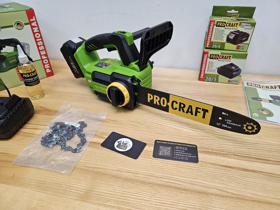 Пила Цепная Аккумуляторная ProCraft PKA42 304мм Шина +Акб 4.0Ah+з.у