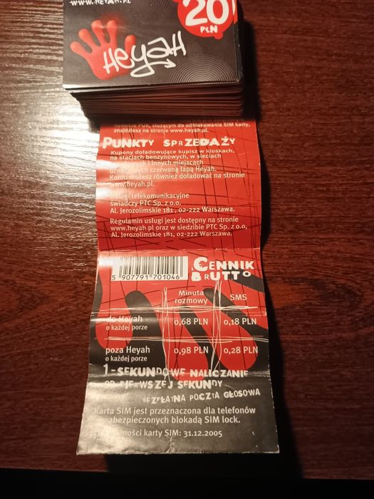 HEYAH doładowania karty 5 20 50zl