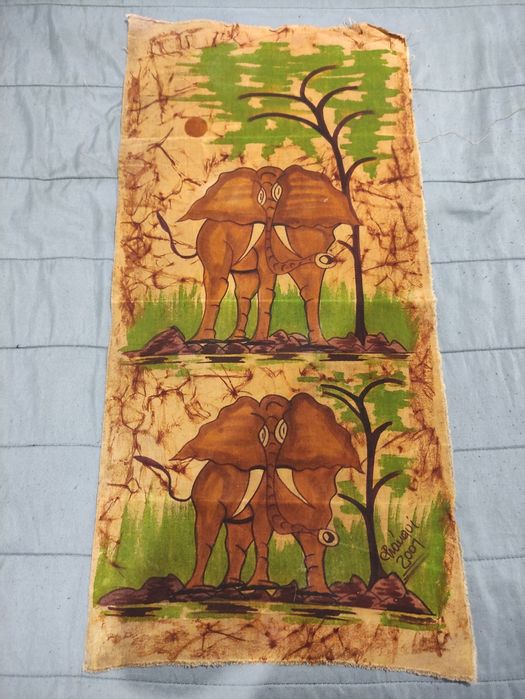 Arte Africana Pintura Sobre Tecido ( LOTE )