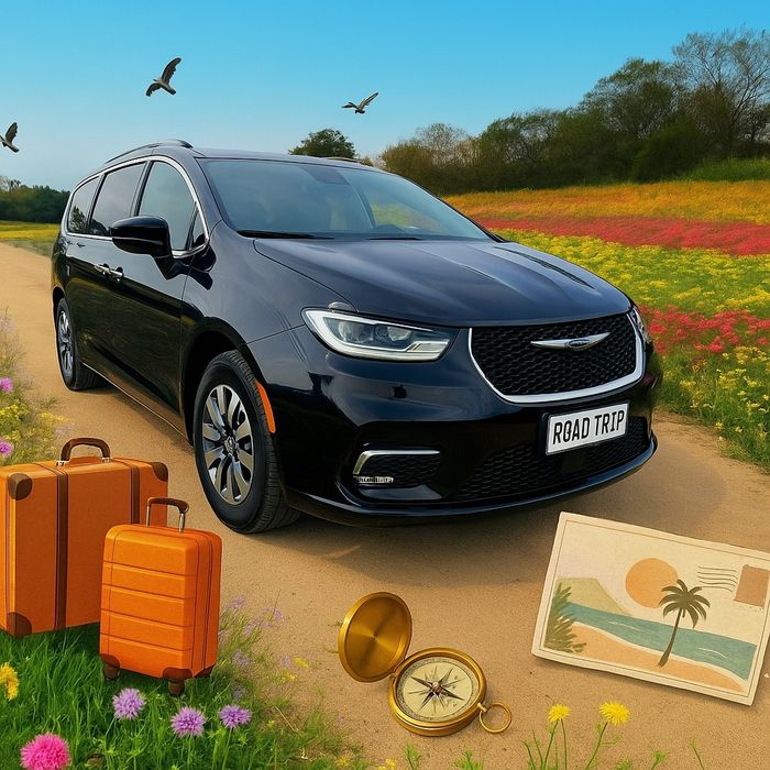 Wynajem bus van Chrysler Pacifica 7os. – wygoda, styl i przestrzeń
