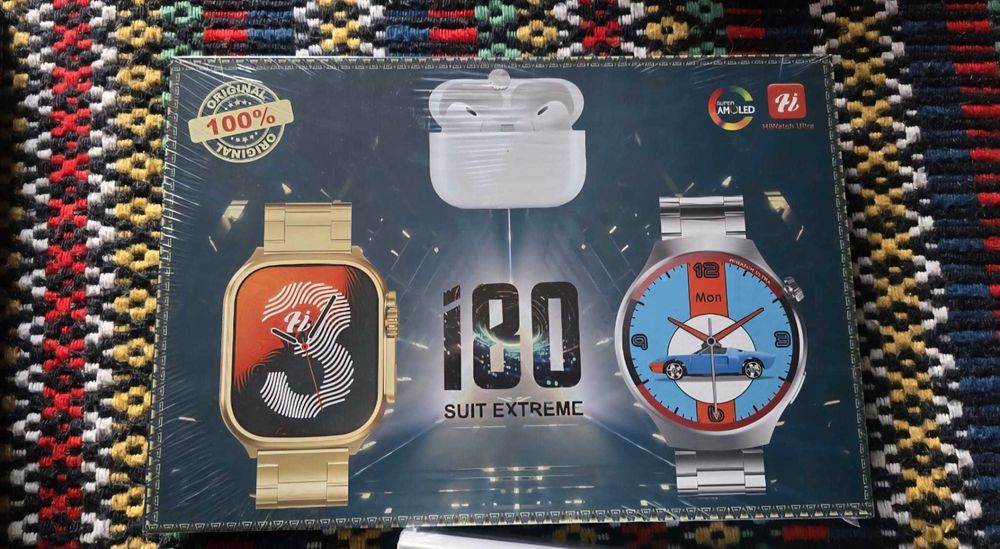Combo Premium 3 em 1 - Kit I80 Suit Extreme: 2 Smartwatches (Ultra + Classic) + Fone Bluetooth Pro