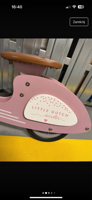 Rowerek biegowy różowy Little Dutch